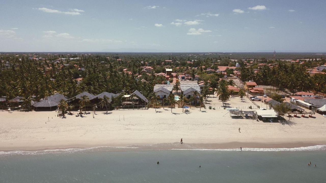 Ap. Peixe Boi Pe Na Areia Com Vista Frontal E Total Para O Mar バーハ・グランデ エクステリア 写真