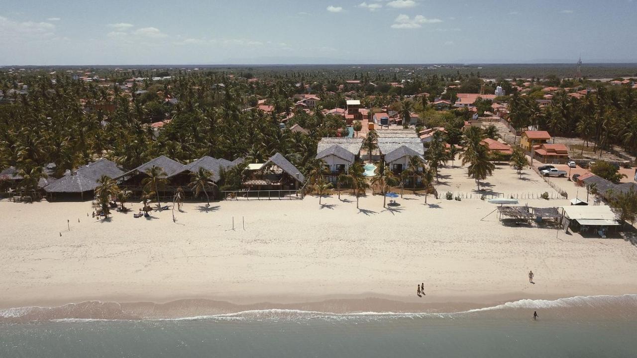 Ap. Peixe Boi Pe Na Areia Com Vista Frontal E Total Para O Mar バーハ・グランデ エクステリア 写真